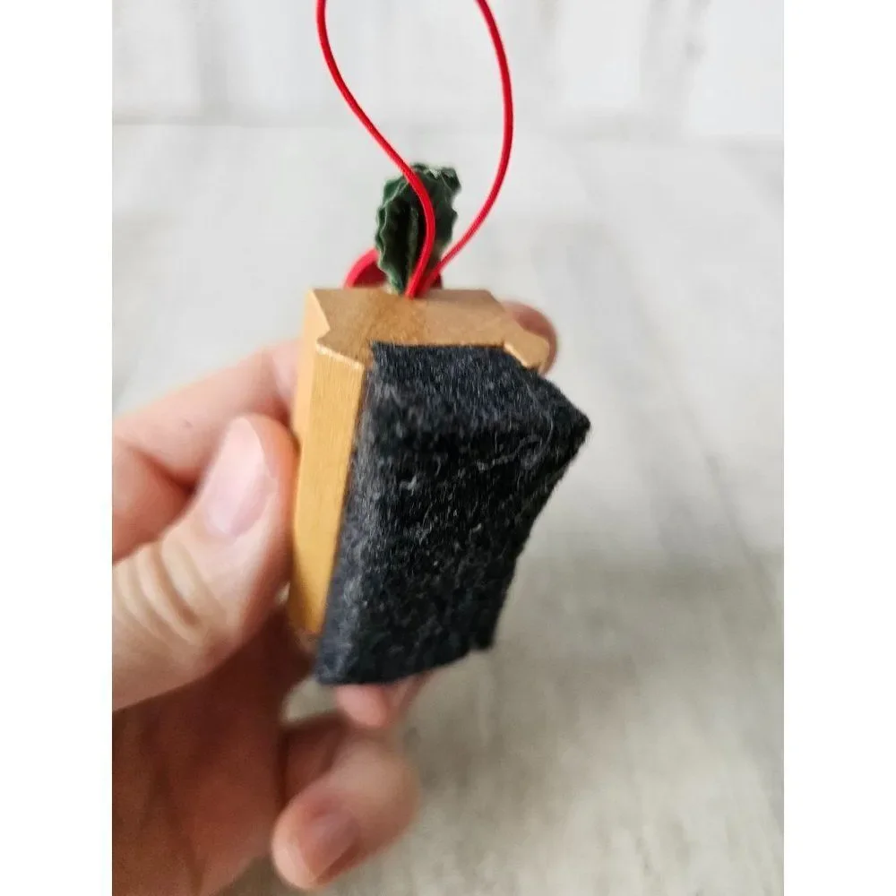 Vintage wooden teacher eraser ornament mini number one‎ special Xmas tree